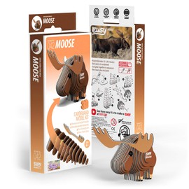 Eugy Moose 3D Puzzle, 24 Piece Eco-Friendly Educational Learning Puzzles for Kids 6+