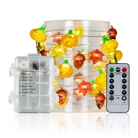 DmHirmg Thanksgiving Day Decorations Lights Thanksgiving Day String Lights Battery Operated 8 Modes Waterproof 40LEDs Each Outdoor Thanksgiving Day Lights for Thanksgiving Day Party Decorations