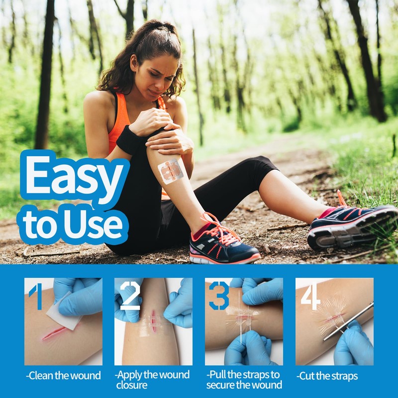 Emergency Laceration Closures, Zipstitch Wound Closure Device (2 Set) -