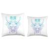 Hannya Oni Mask/ Japan Anime, Demon Warrior Mask, Throw Pillow