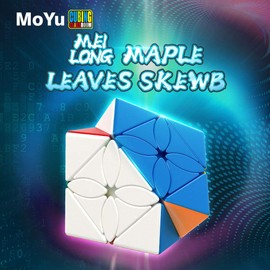 OJIN MoYu MoFang JiaoShi Meilong Serie Meilong Ahornblätter Skewb Stickerless Cube Cubing Klassenzimmer Meilong Smooth Twist Puzzle Cube Spezialspielzeug (Stickerless)