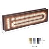 AMEROUS Wooden Cribbage Board Game Set with Magnetic Lock -