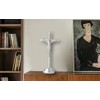 Imerance Crucifix Wall Cross Small Metal Slender Catholic Crosses Silver
