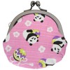 Wafu Biyori 2.5 Round Coin Purse, Temari Panda, Pink, Made