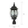 Nuvo 3 Light - 21 in. Post Lantern - Clear
