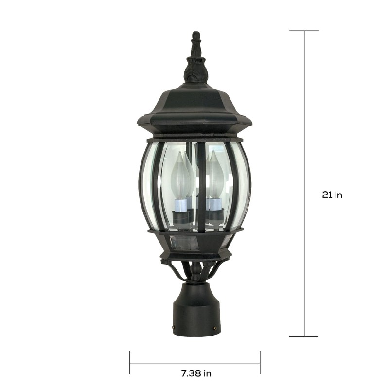 Nuvo 3 Light - 21 in. Post Lantern - Clear