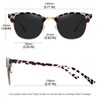 MEETSUN Retro Semi Rimless Polarized Sunglasses for Women Men Trendy