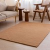 Solid Tan Shaggy Area Rugs for Living Room Bedroom 4x6