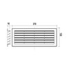 La Ventilazione P3713B White Plastic Rectangular Air Vent Grille for