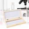 Microscope Slide Storage Box, Wooden Microslide Box, Holds 50 Place