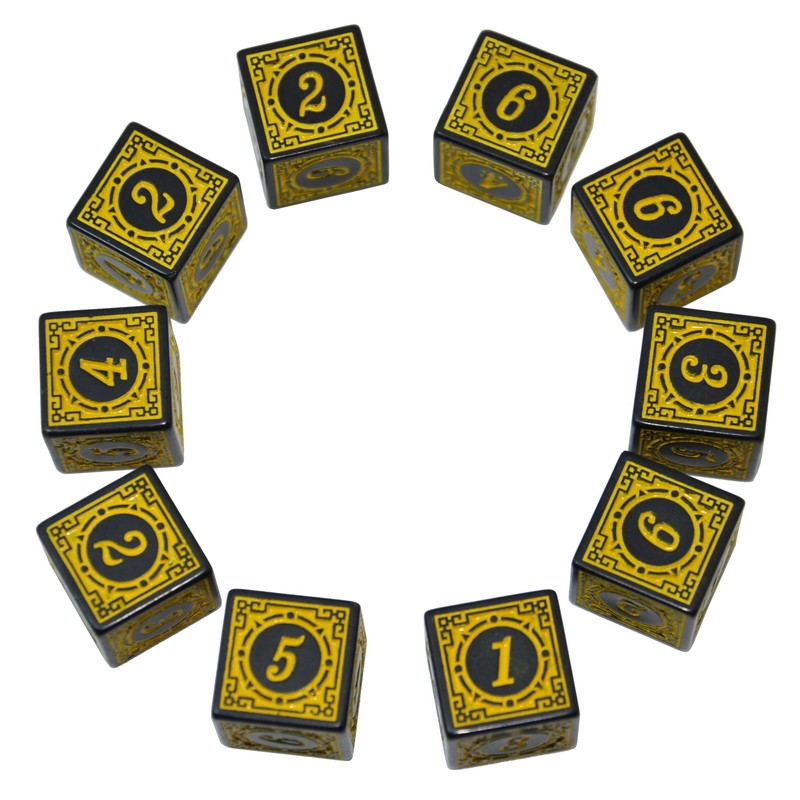 SmartDealsPro 10-Pack D6 Six Sides 16mm Dice Die for DND