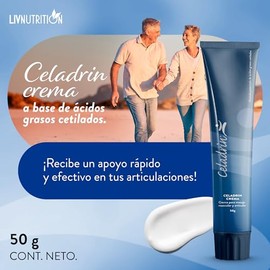 Celadrin | Crema Tópica 50 g | Formula única y patentada a base de Ácidos Grasos Cetilados | Protege y busca mejorar la lubricación articular | Rápida