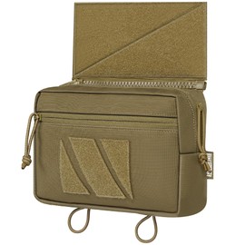 OneTigris Tactical Drop Pouch, Dangler Pouch PLUS1S Admin Pouch Tactical Tool Pouch with Hook and Loop Panel for Tactical Vest Chest Rig Plate Carrier Tactical Gear