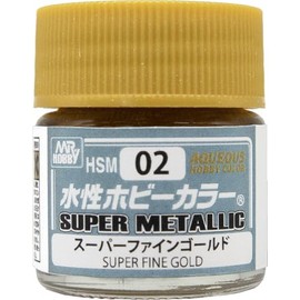 GSI Creos HSM02 Water Based Hobby Color, Superfine Gold, 0.3 fl oz (10 ml), Model Paint