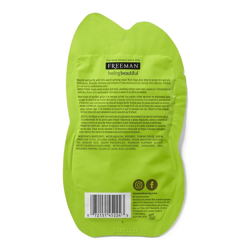 Freeman Facial Mask with Avocado and Oats