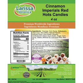 Cinnamon Imperials Red Hots Candies (4 oz, ZIN: 524744)