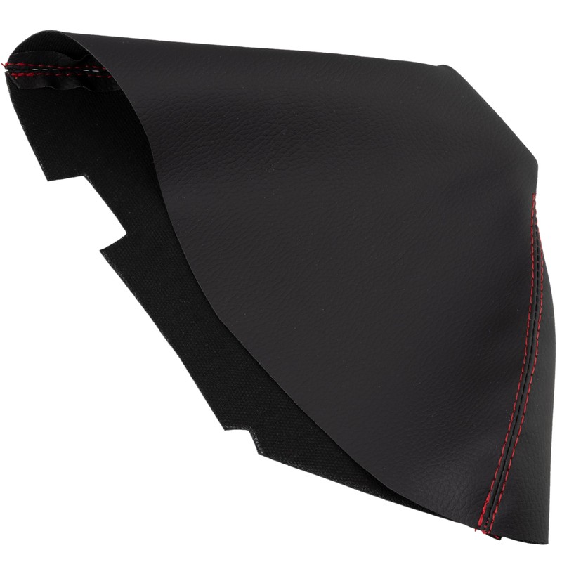 AERZETIX: Gear Stick Gaiter Faux Leather Black with Red Stitching