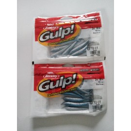 Berkley 2 packs Berkley Gulp!, Minnow blue Shiner, 3", 12 ct.
