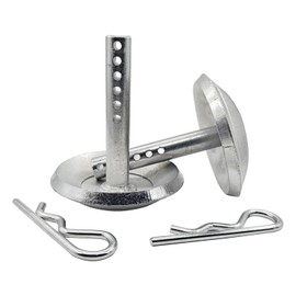 69212 Snow Plow Skid Shoe Blade Protector Skid Shoe Plow Skids and Adjustable Pin Placement Lock Plow Skid Feet 1 Pair