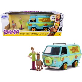 DCD Mystery Machine 1/24 Diecast Model Car by Jada Featuring Shaggy and Scooby-Doo Figurines