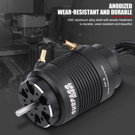 4074 2000KV Brushless RC Boat Motor Waterproof Motor with 40-S Water Cooling Jacket High Torque 4 Poles 12 Slots Design for 1000mm RC Boats