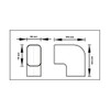 Curve 90 ° Flat CP 72 Exc for Channel Air
