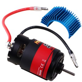 Hobbypark 550 Brushed Electric Motor 3.175mm Shaft w/Heatsink for 1/10 Scale Traxxas TRX4 TRX6 SCX10 Redcat Gen8 RC Crawler Car (35T)