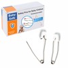 Sachverständigen-Zubehör® Safety Pins with Baby Clasp [Safety Nappy Pins] White