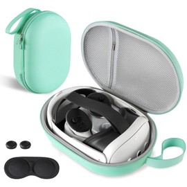 CoBak Hard Carrying Case for Meta Quest 3 - Compact design, Multiple Compartments for Elite Version VR Headset, Controllers and Accessories, Travel with Protection, Green