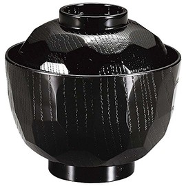 Nagomi F091092-01 Heat Resistant New Tortoise Shell Small Suction Bowl, Black, 3.8 x 3.8 inches (9.7 x 9.7 cm)