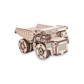 EWA Eco-Wood-Art EWA EcoWoodArt 3D Wooden Puzzle for Teenagers and Adults Mechanical Truck BELAZ Mini Model DIY Kit Souvenir Self Assembly No Glue Required Natural