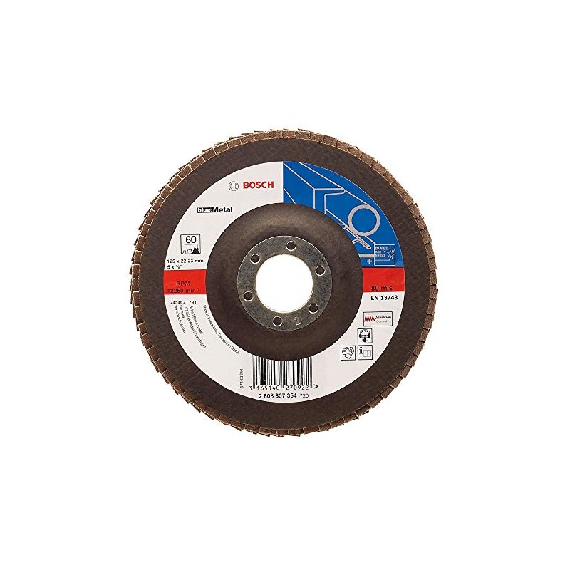 Bosch Professional Flap Disc (for Angle Grinders, Various Materials, Straight