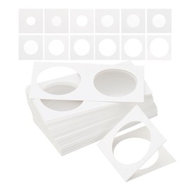 PATIKIL 2x2 Coin Flips, 650 Pack 17.5-40mm Cardboard Coin Holder Paper Coin Holders for Coin Collection Supplies Collector, White