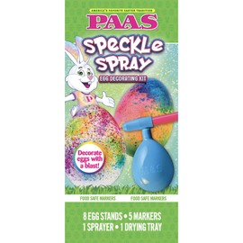 PAAS Speckle Spray Easter Egg Decorating Kit – Fun & Easy Speckled Designs with Markers, Sprayer, and 5 Colorful Markers for Vibrant Easter Eggs
