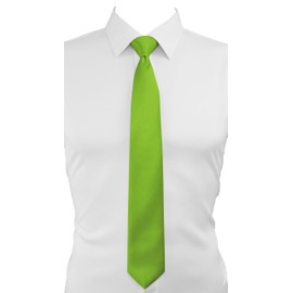 trilece Ties for Men - Men's Solid Color Ties - Formal Neckties for Men - Neck Tie for Man (Neon Green)