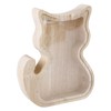 Felimoa Wooden Coin Bank Cat Shaped Large Capacity Visible Clear