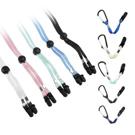 Pack of 5 hat bands, hat bands with 5 hat clips, hat cord, length can be adjusted, hat clip, hat cord, hat, windproof clip, suitable for fishing, camping, travel, mountaineering, hiking, Multiple