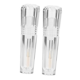 Ipetboom 2pcs Lip Gloss Bottle Lip Gloss Lipgloss Tubes Empty Concealer Tube Mini Lipstick Samples Makeup Supply Empty Lipgloss Bottle Transparent Plastic