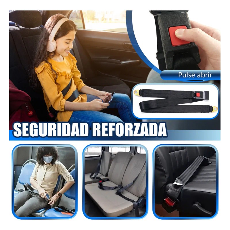 Cinturón De Seguridad De 2 Puntos Autos Universal 2 Piezas