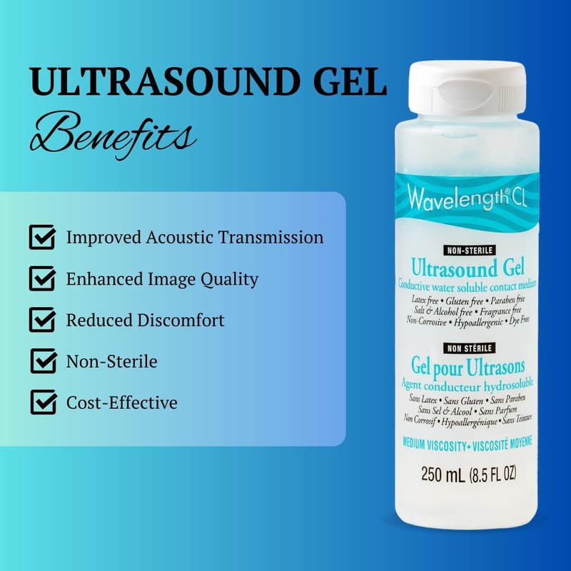 Wavelength® MP Clear Multi-Purpose Ultrasound Gel Transmission Gel (250 ml)