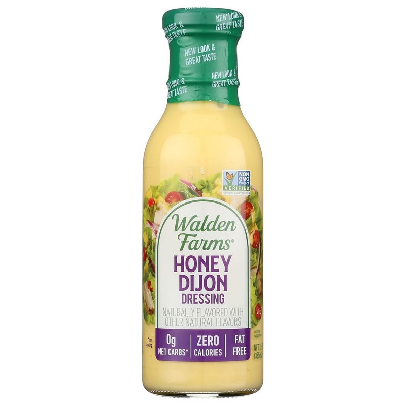 Walden Farms Honey Dijon Dressing - Calorie-Free, Gluten-Free, Low Carb,