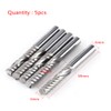 5pcs Tungsten Carbide End Mill Single Flute Spiral CNC Milling