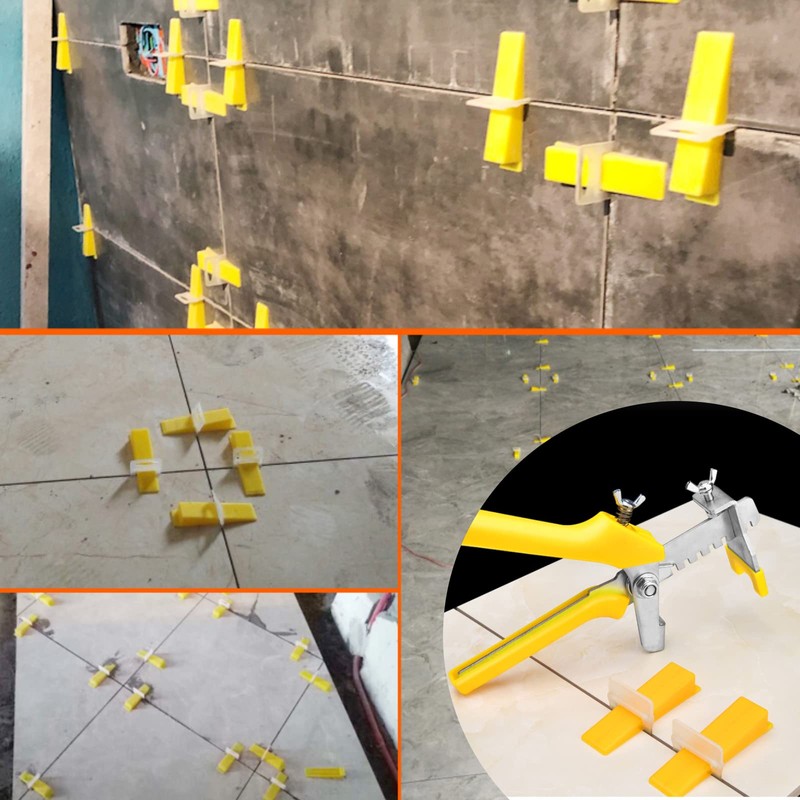 TUAKIMCE 500Pcs Tile Leveling System 2mm,Tile Spacer Clips for Floor