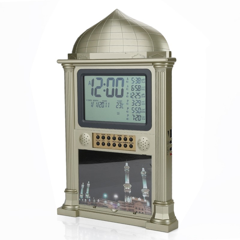 1Pcs Plastic Islamic Prayer Digital Calender Time Display Alarm Wall