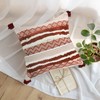 LIGICKY Decorative Boho Throw Pillow Covers, Red and White, 45