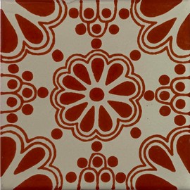 4.2x4.2 9 pcs Terracotta Bouquet Talavera Mexican Tile