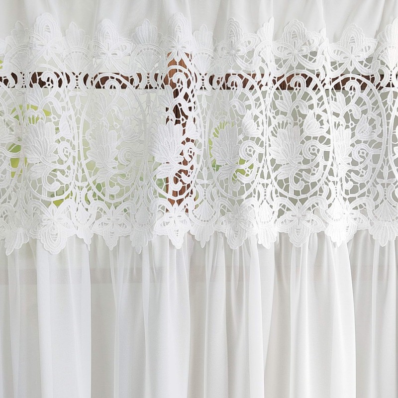 Luxury Sheer Valance Curtains for Living Room Window Valance Bead