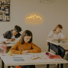 NYXEN To the Stars Who Listen and the Dreams That Are Answered Neon Sign, Dimmable 42 cm x 28 cm LED Sign, for Book Lovers, Gift