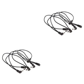 Vaguelly 2pcs Way Power Daisy Chain Cable for Guitar Bass Pedals Power Cord Spring Loaded Noise Isolation for Clean Performance