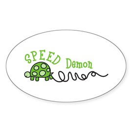 CafePress Speed Demon Sticker Oval Car Bumper Sticker
